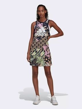 adidas Sleeveless Multicolor Graphic Mini Dress